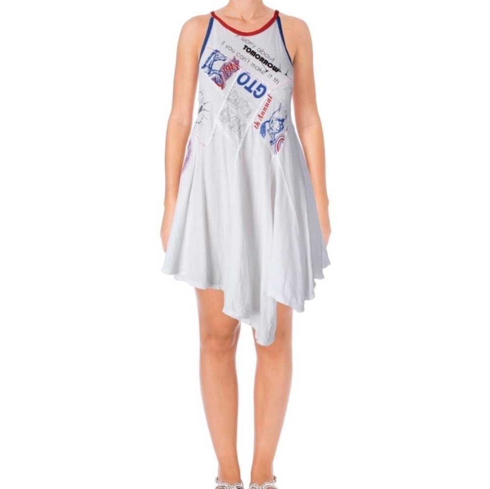 Free People Neut Batter Up Knit Mini Dress